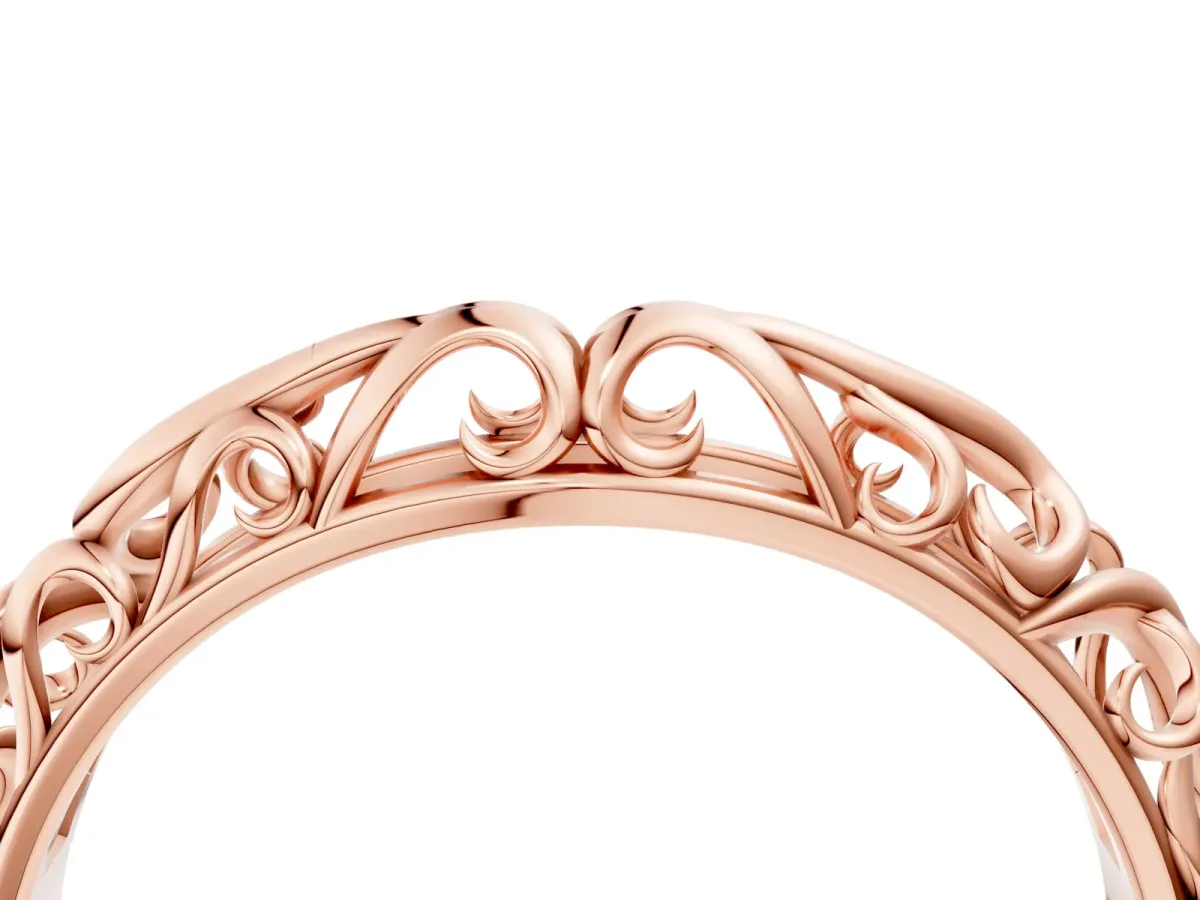 Twisted Vine Filigree Band Rose gold