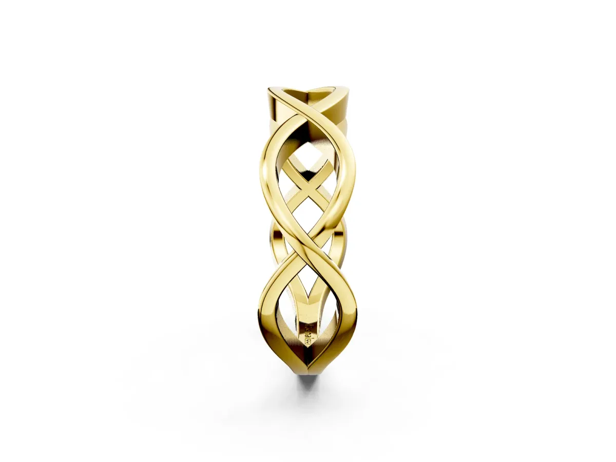 Twisted Infinity Plain Band Yellow gold