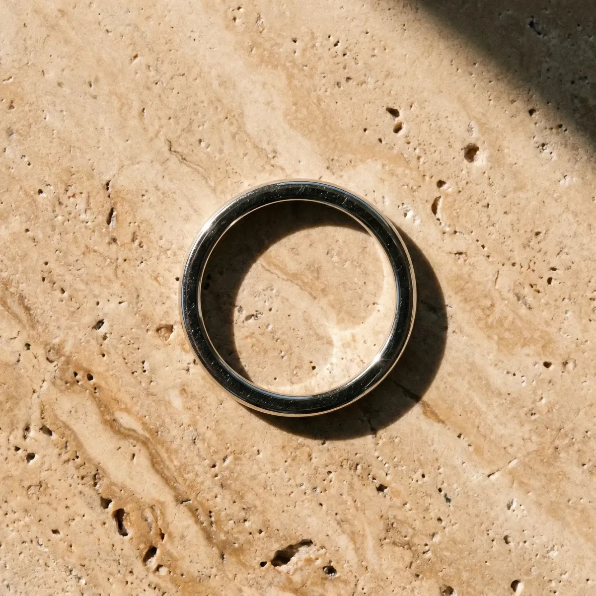 Classic Plain Metal Band Silver