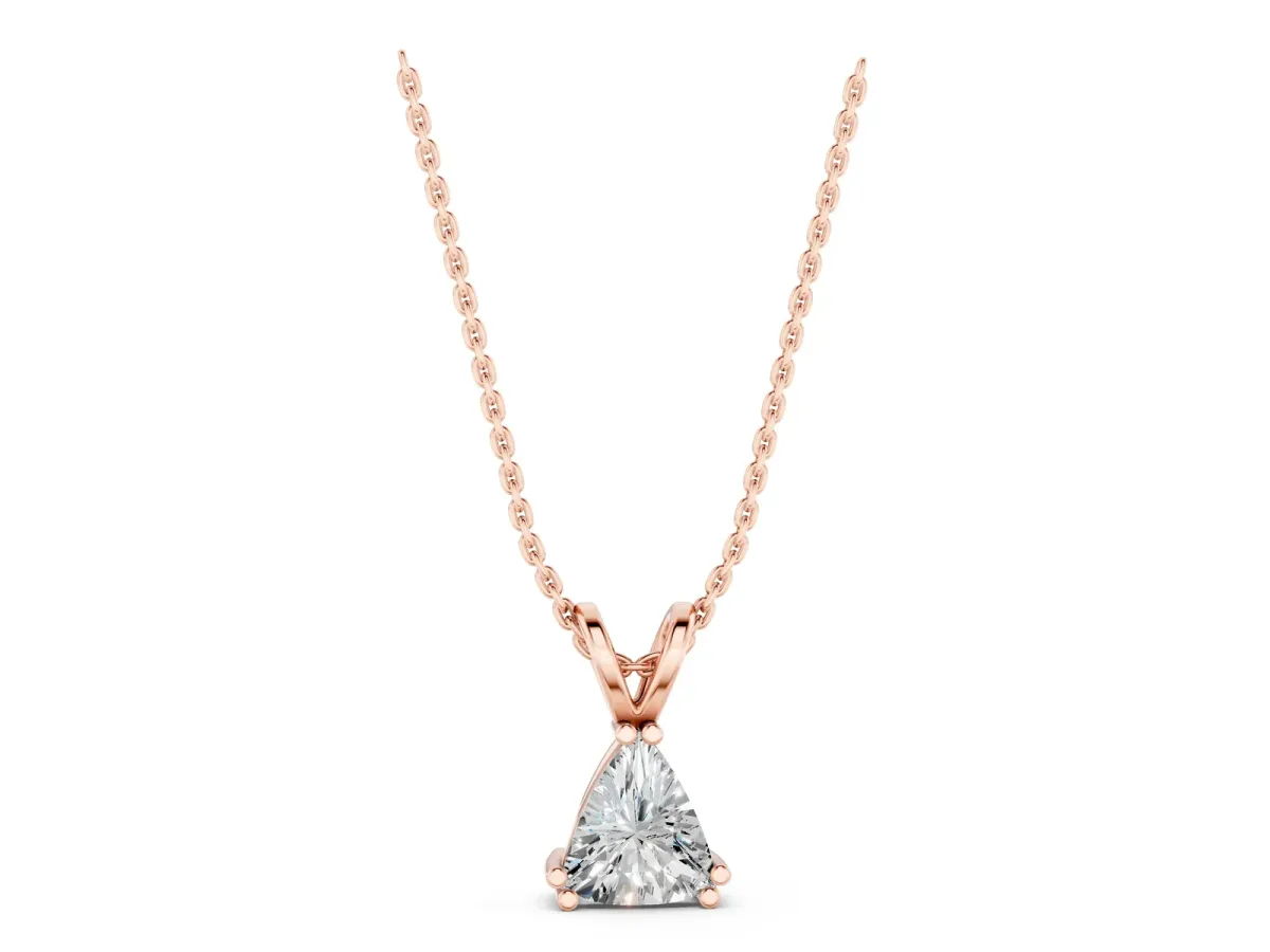 Gold Wire Wrapped Calf Crystal Pendant Rose gold