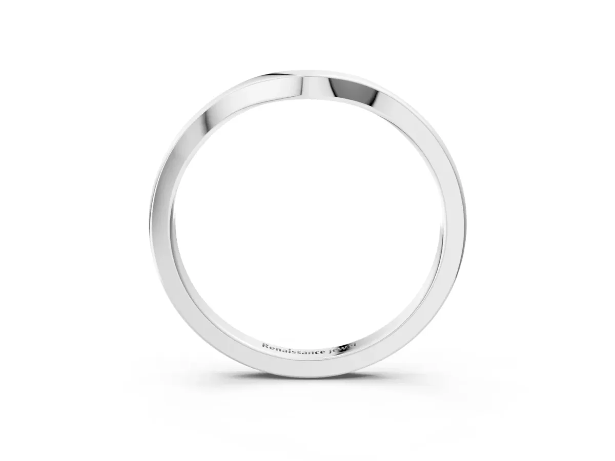 Curved Plain Band Platinum