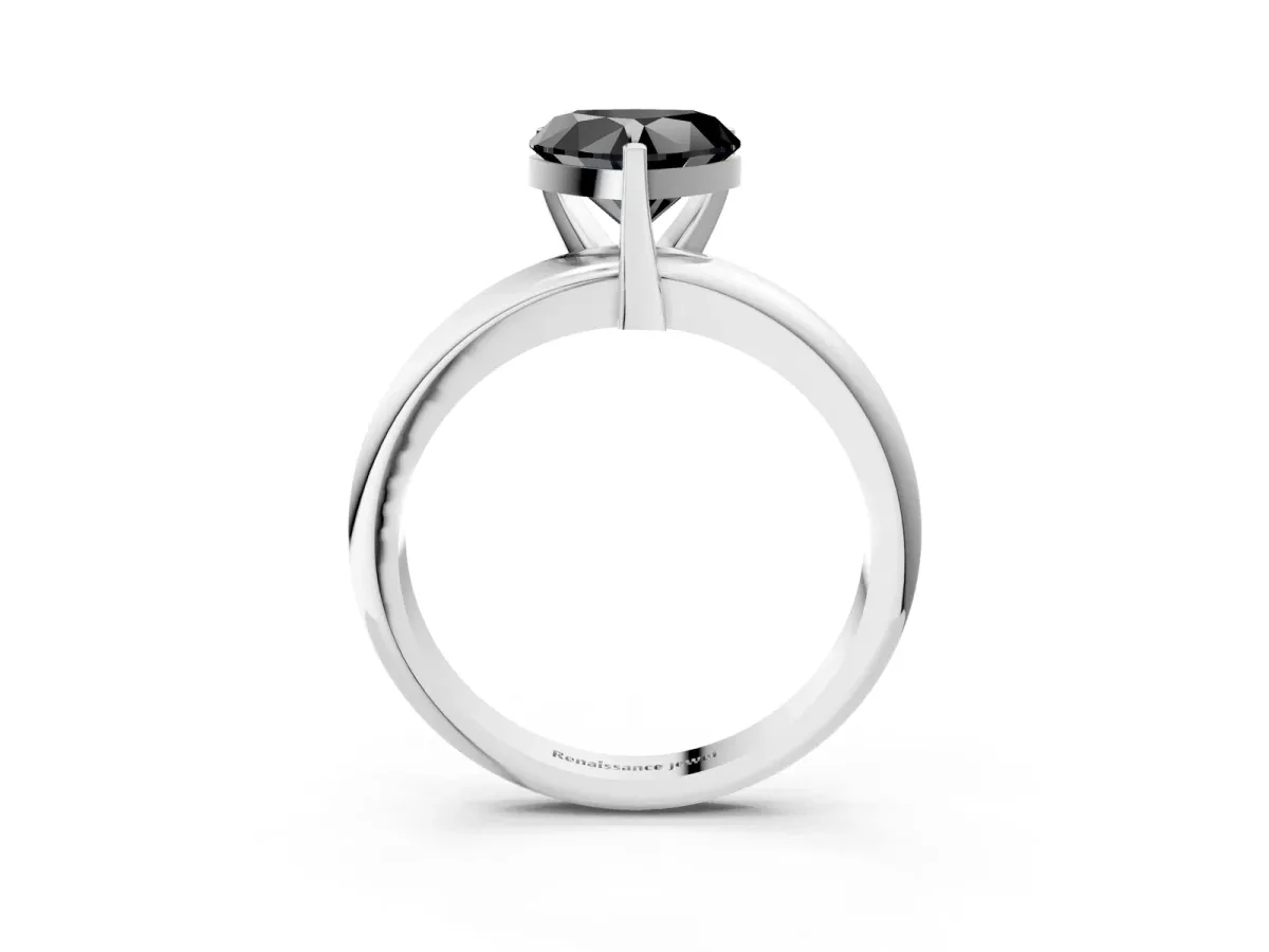 Pavé Round Blue Sapphire Twist Band Platinum