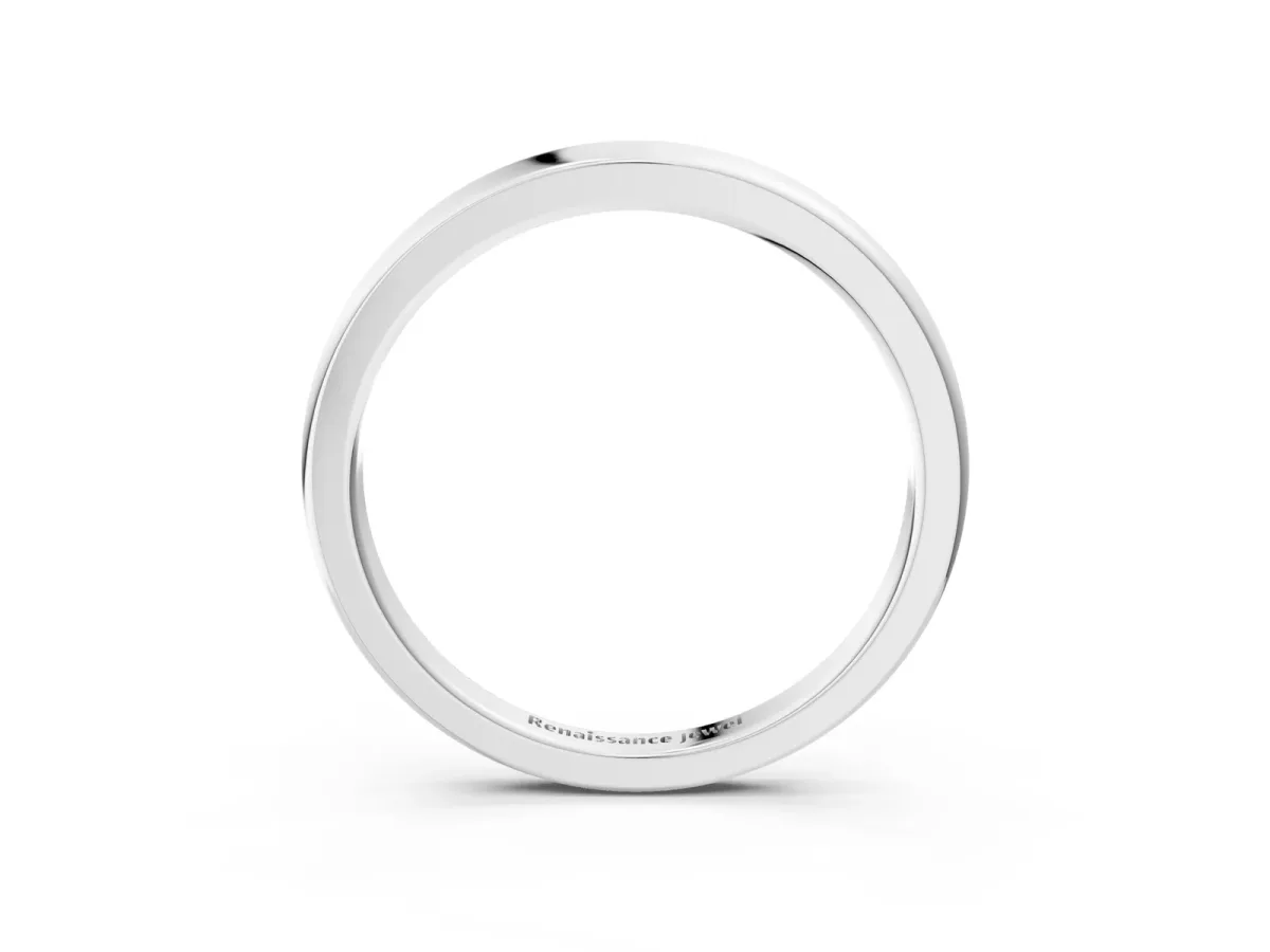 Classic Plain Metal Band Silver