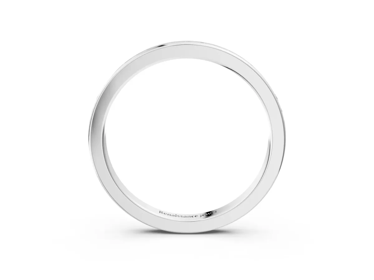 Round Diamond Pavé Set Half-Eternity Band White gold