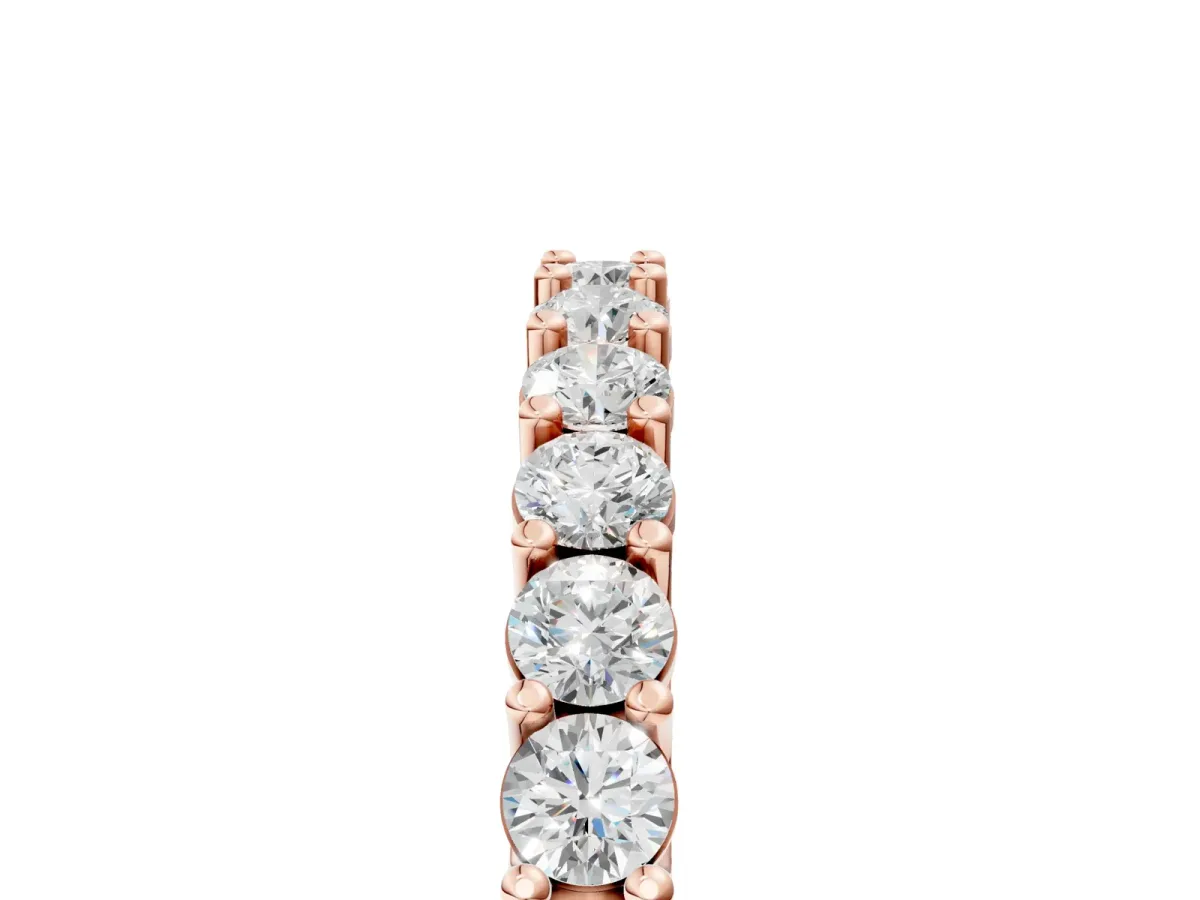 Round Diamond Pavé Half-Eternity Band Rose gold