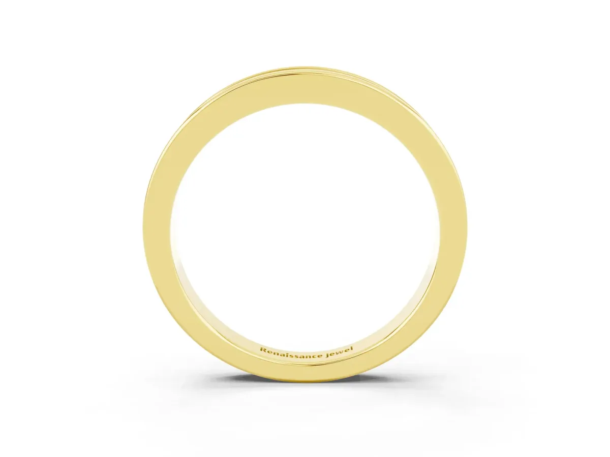 Channel Set Round Ruby Eternity Band Yellow gold