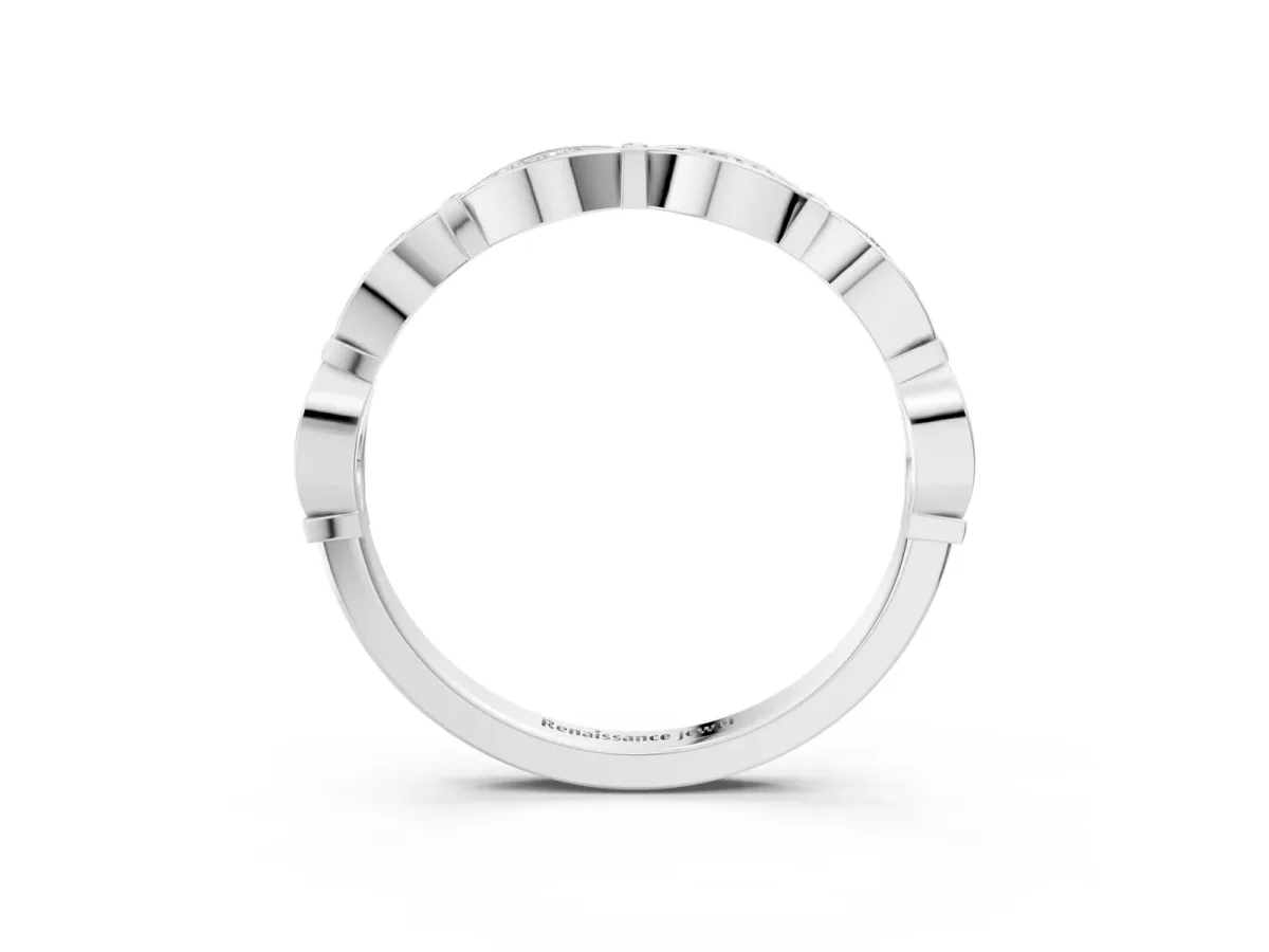 Marquise Diamond Bezel Set Eternity Band White gold