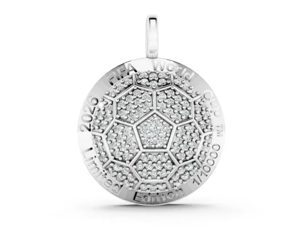 FIFA World Cup 2026™ Lab-Grown Diamond Soccer Pendant — Limited Edition (Only 10,000 Available) Silver
