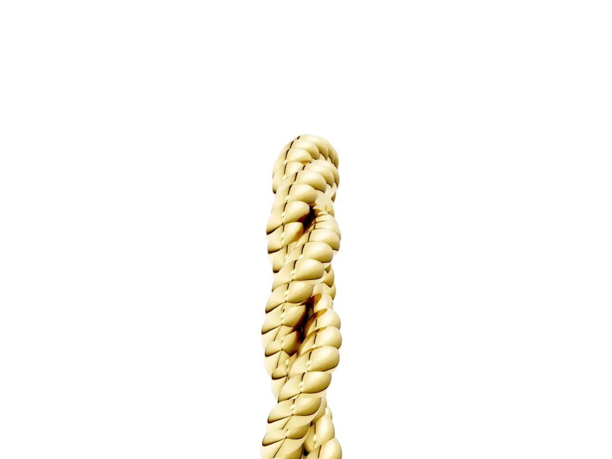 Twisted Rope Solitaire Band with Round Stone and Bezel Setting Yellow gold