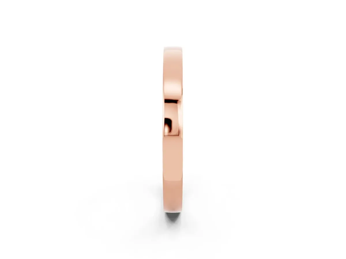 Pavé Round Ruby Channel Set Band Rose gold
