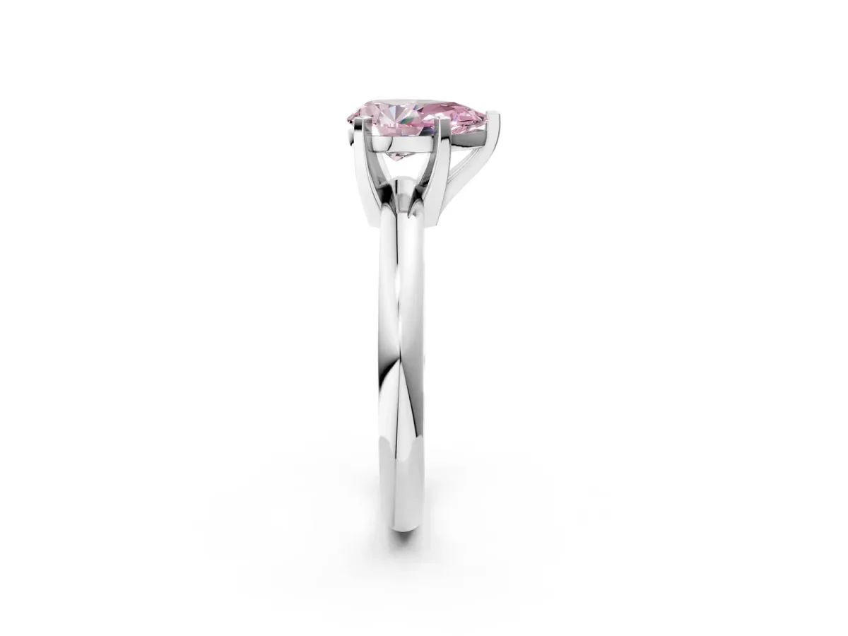 Pear Diamond Cascading Leaf Drop Earrings Silver