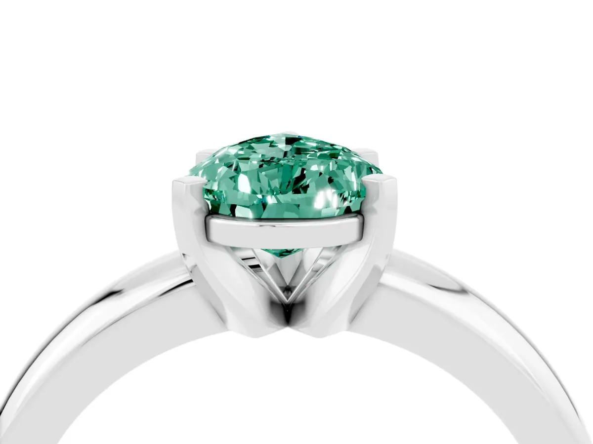 Pear and Marquise Diamond Floral Promise Ring Silver