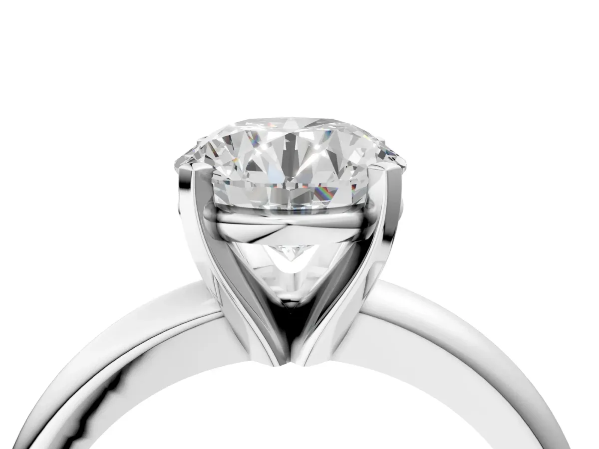 Pavé Round Ruby Twist Band Platinum