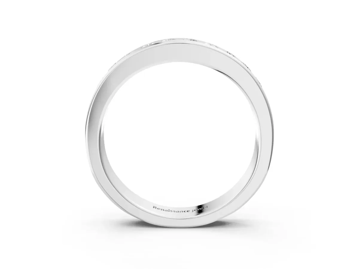 Channel-Set Round Diamond Eternity Band Silver