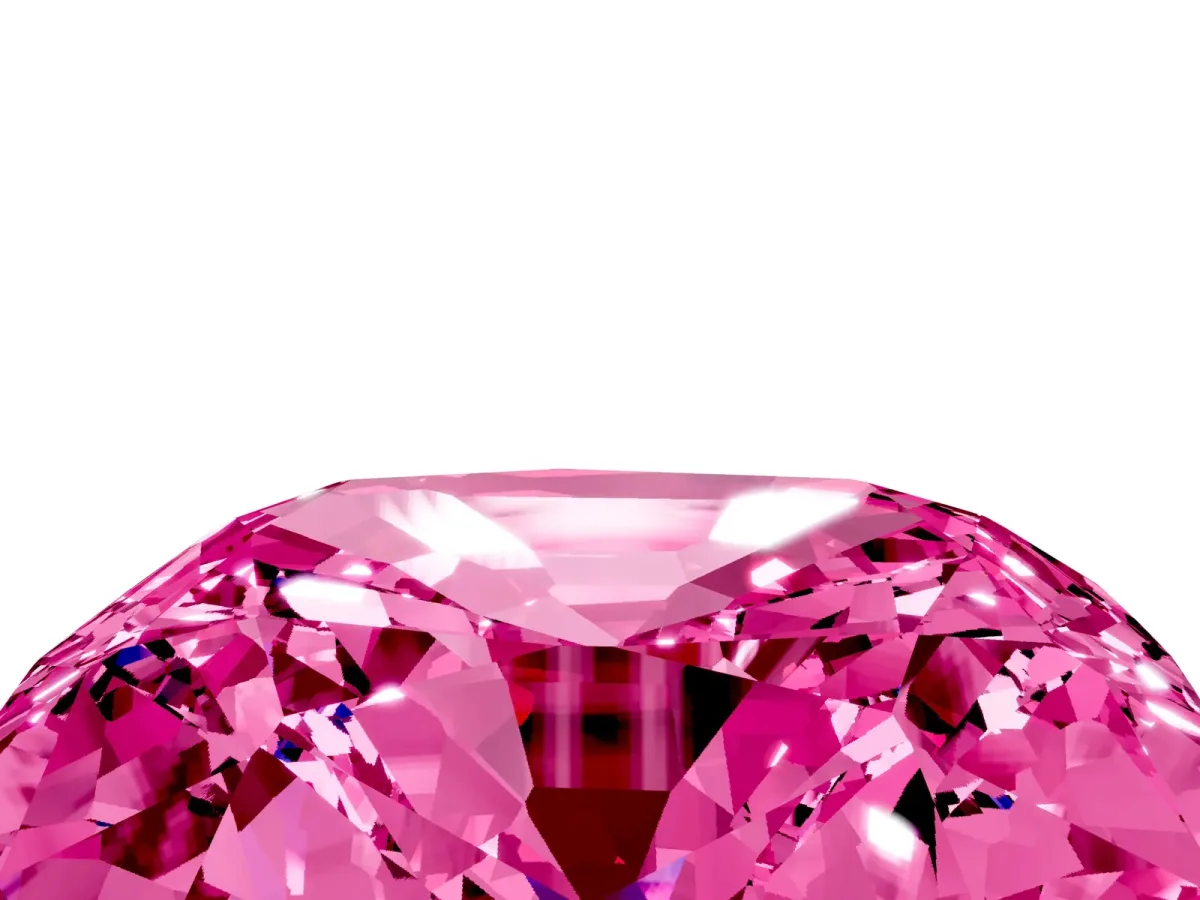 Cushion Cut Pink Sapphire Scattered Round Accent Ring with Prong Setting Platinum
