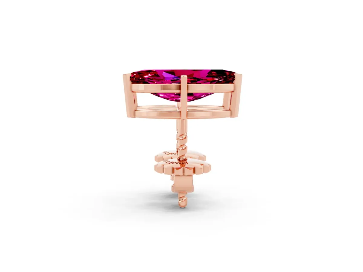 Marquise Cut Garnet Stud Earrings Rose gold