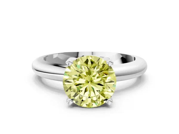 Oval and Pear Toi Moi Ring with Prong Setting and Plain Band Yellow gold