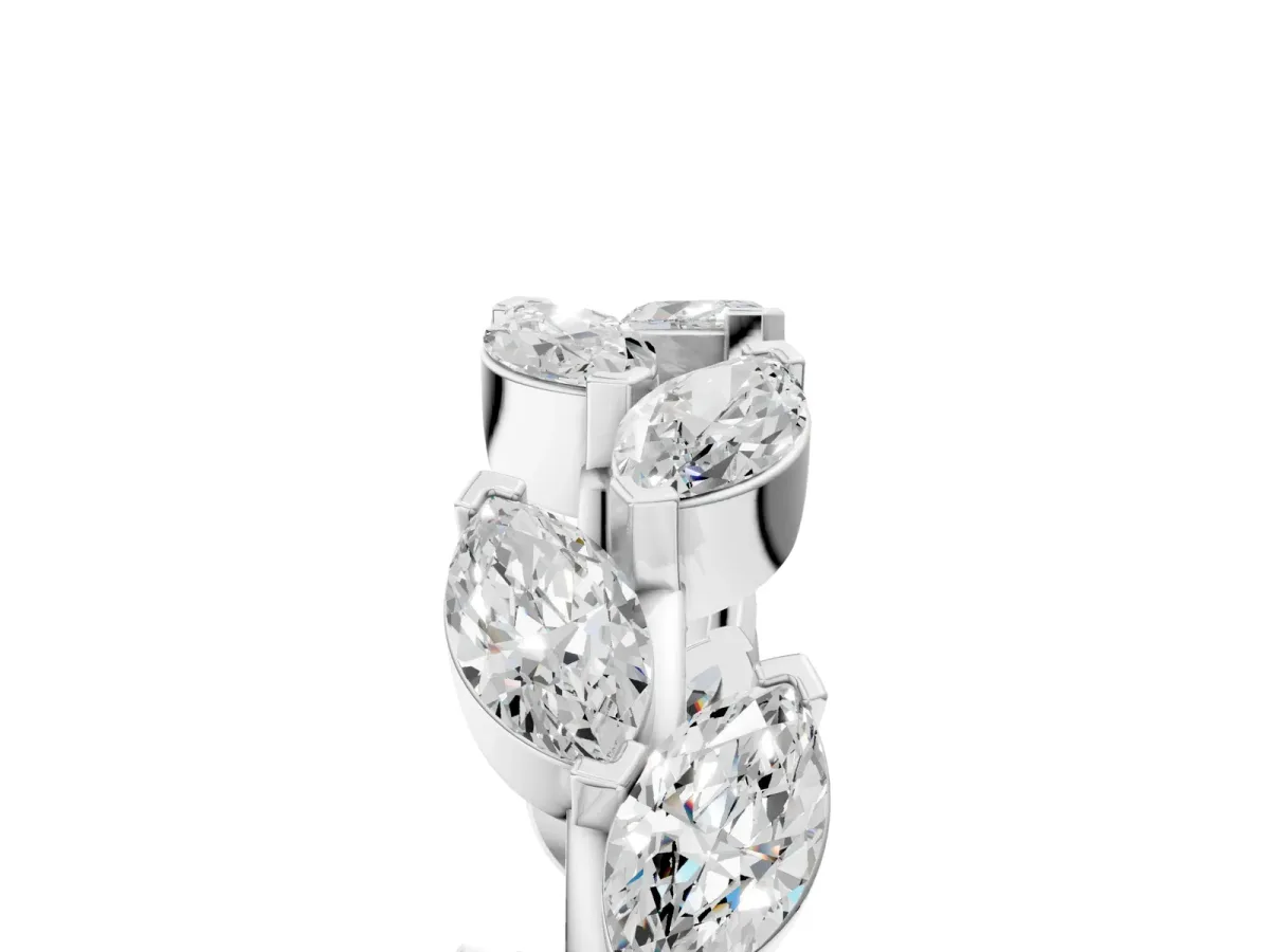 Marquise Diamond Eternity Band with Shared Prong Setting White gold