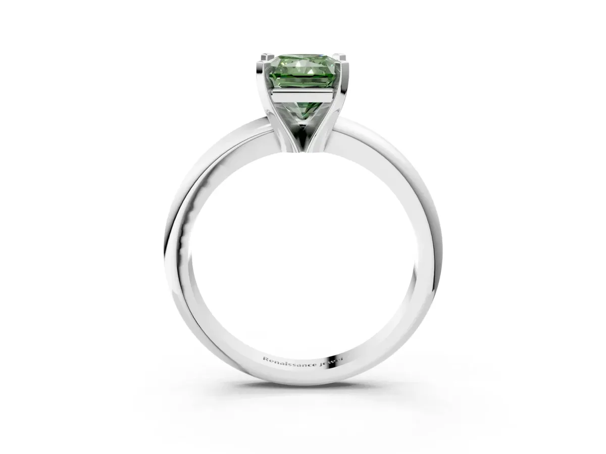 Pavé Round Peridot Twist Band Silver