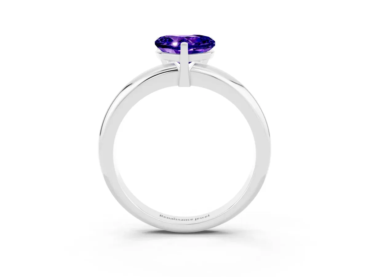 Pavé Round Morganite Twist Band Platinum