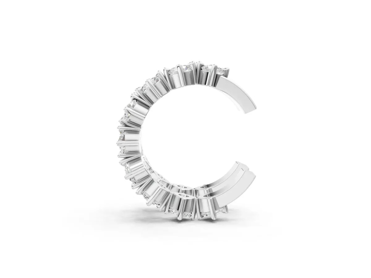 Round Diamond Starlight Ear Cuff White gold