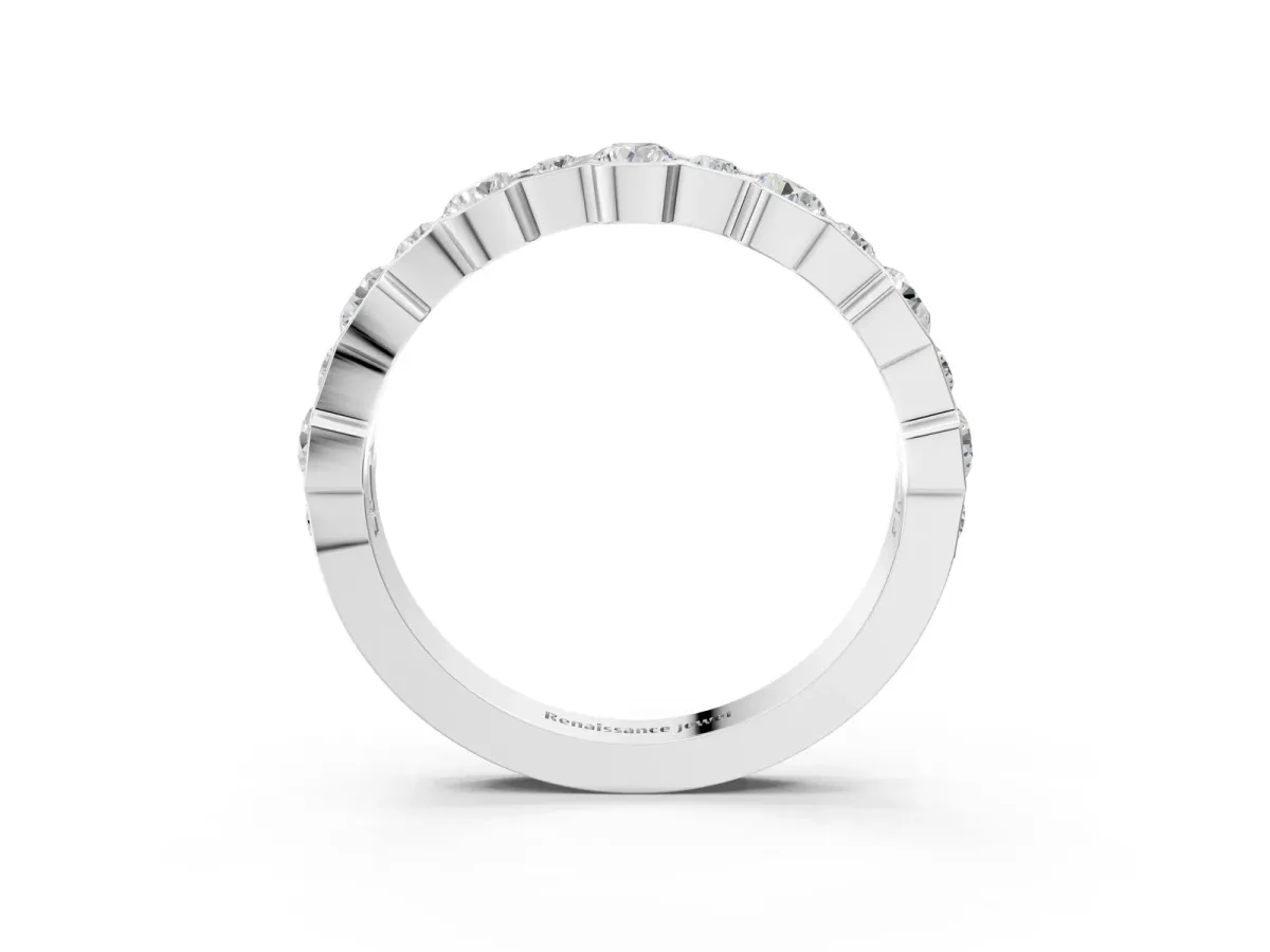 Round Diamond Promise Ring with Round Diamond Accents Silver