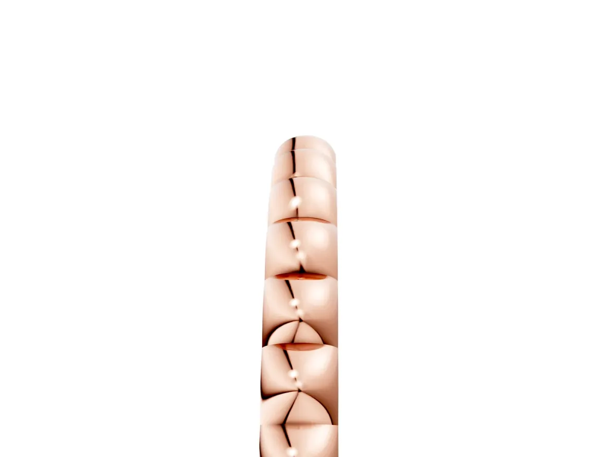 Bezel Set Round Stone Eternity Band Rose gold
