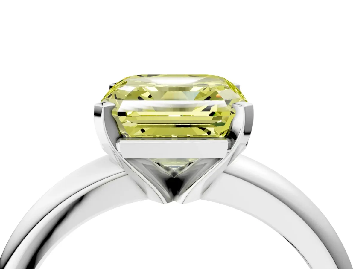 Pavé Round Green Sapphire Twist Band Platinum