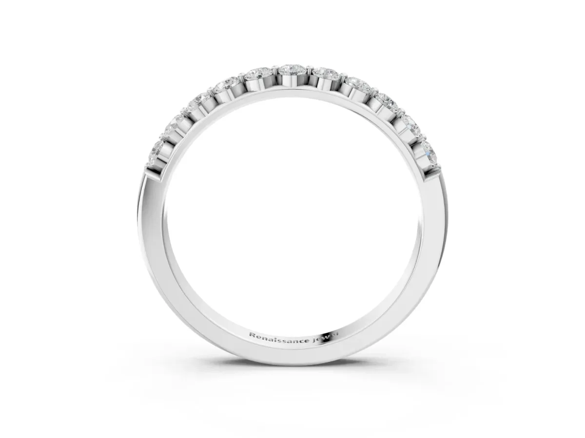Round Diamond Channel Set Eternity Band Platinum