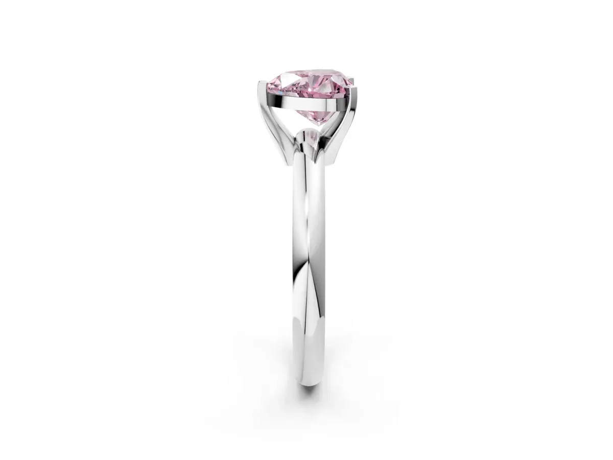 Pavé Round Aquamarine Twist Band Platinum