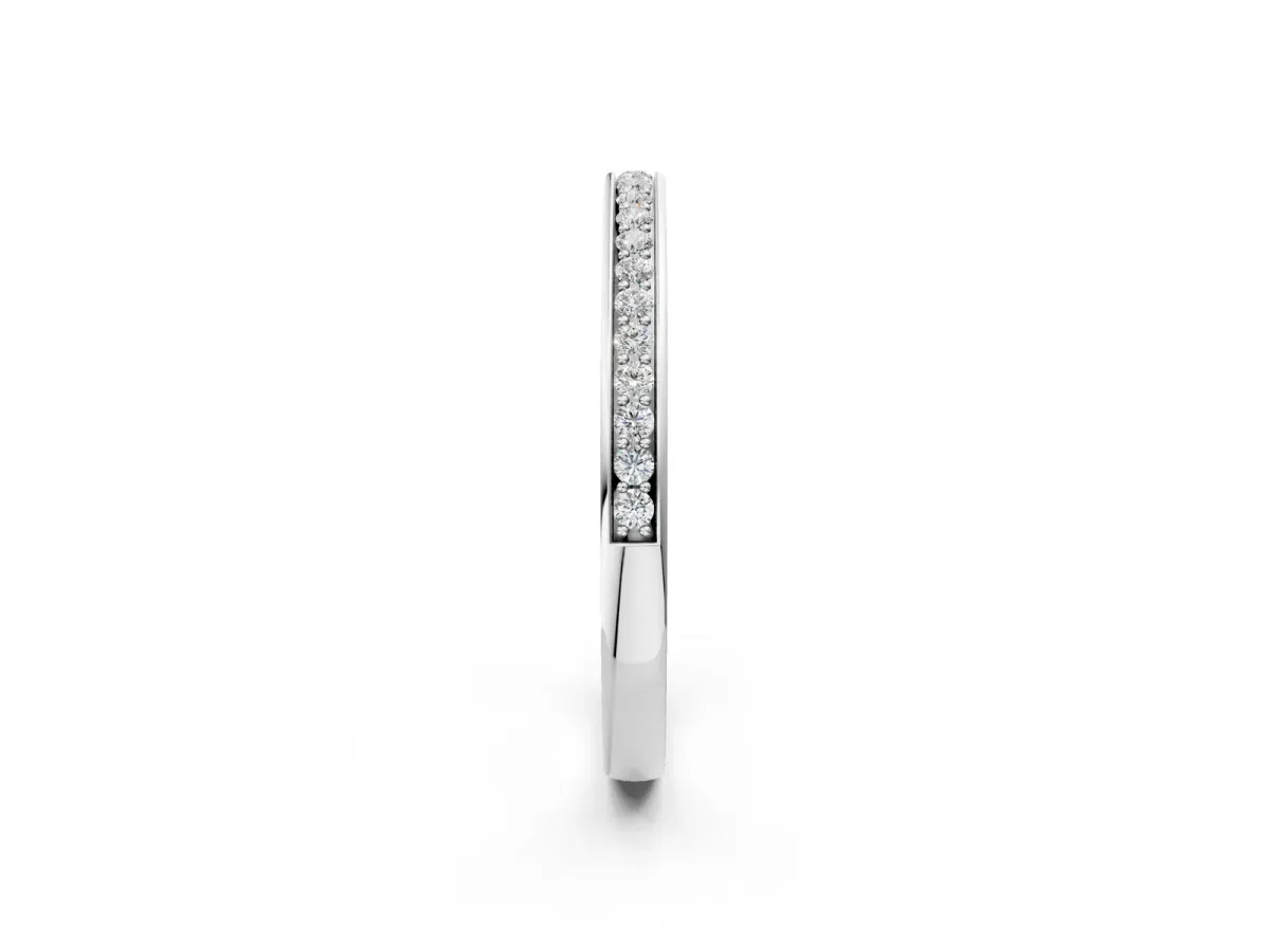 Round Diamond Pavé Set Eternity Band with Channel Setting Platinum