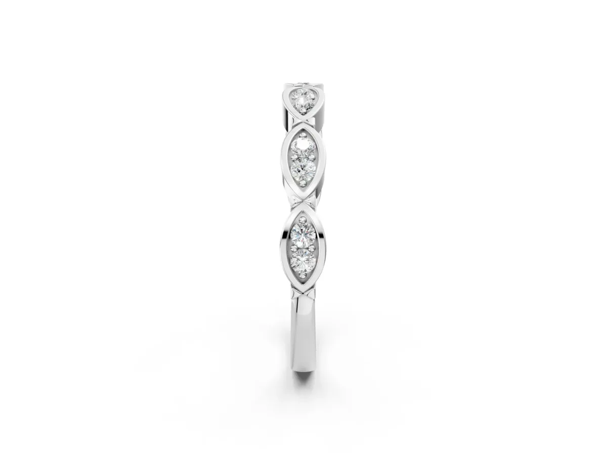 Marquise Diamond Bezel Set Eternity Band Platinum