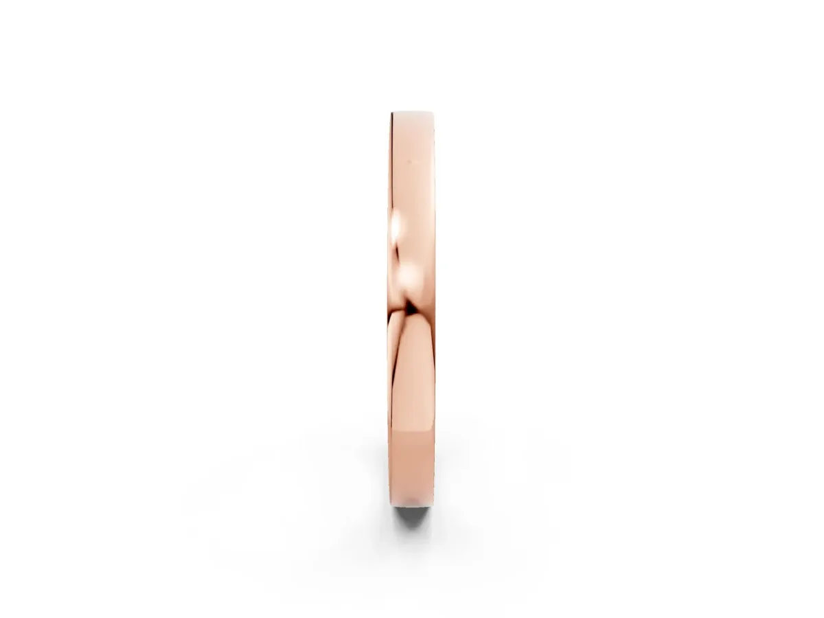Pavé Round Diamond Channel Set Band Rose gold