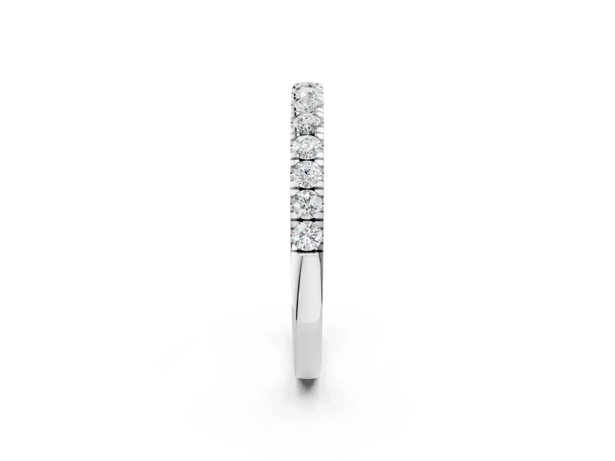 Round Diamond Eternity Band with Prong Setting Silver