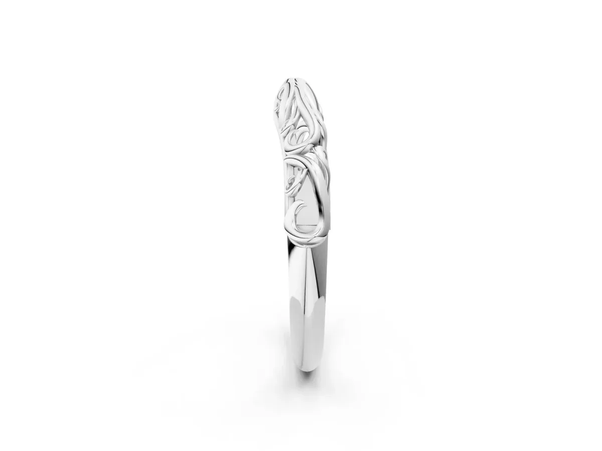 Twisted Vine Filigree Band White gold