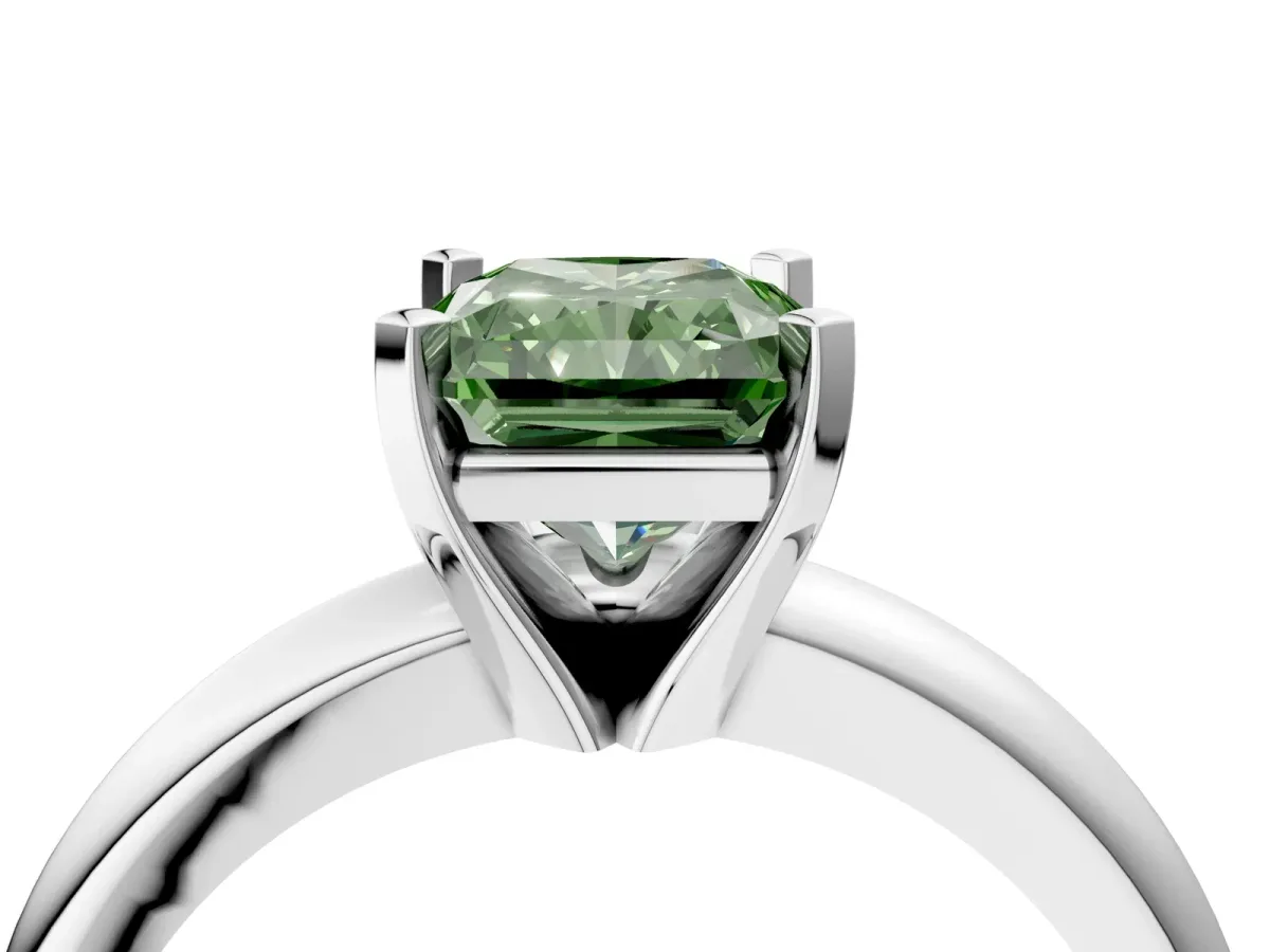 Pavé Round Peridot Twist Band Silver