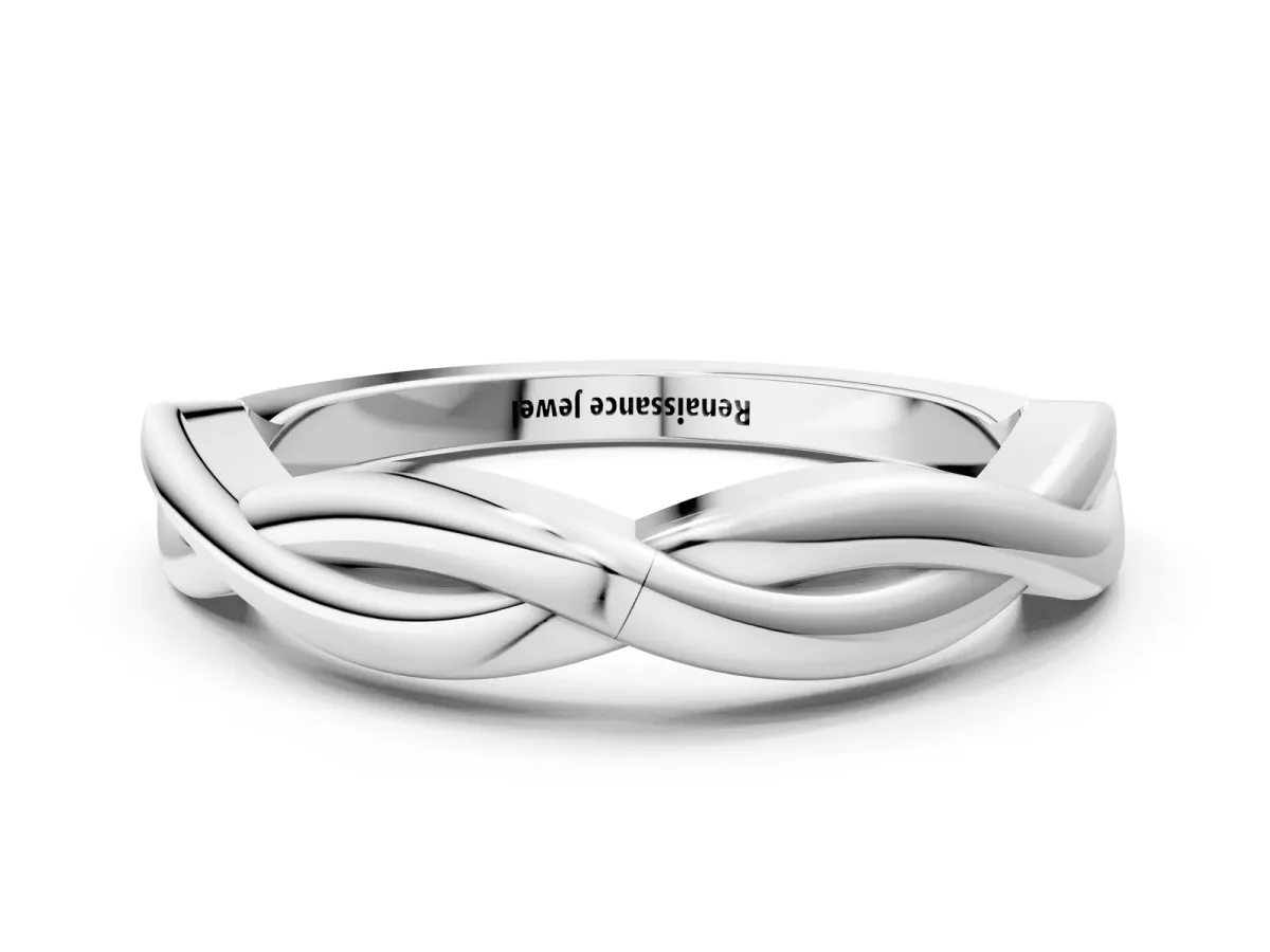 Infinity Twisted Plain Band Silver