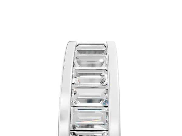 baguette Cut eternity band with channel set Platinum