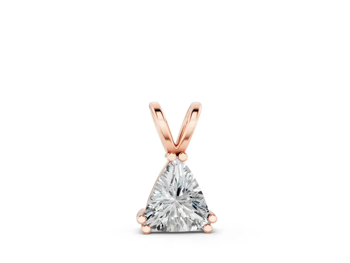 Gold Wire Wrapped Calf Crystal Pendant Rose gold
