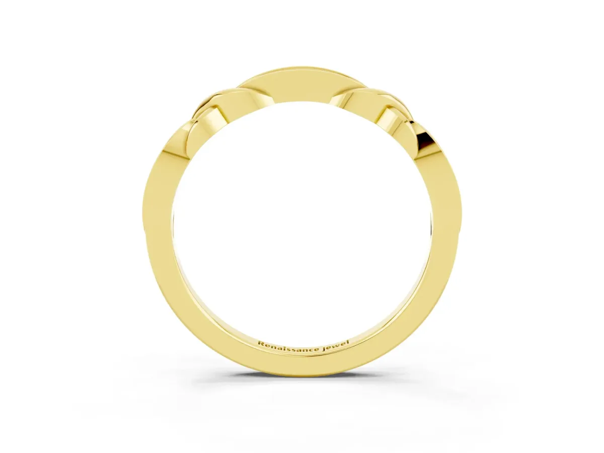Twisted Marquise Citrine Pavé Band with Shared Prong Setting Yellow gold