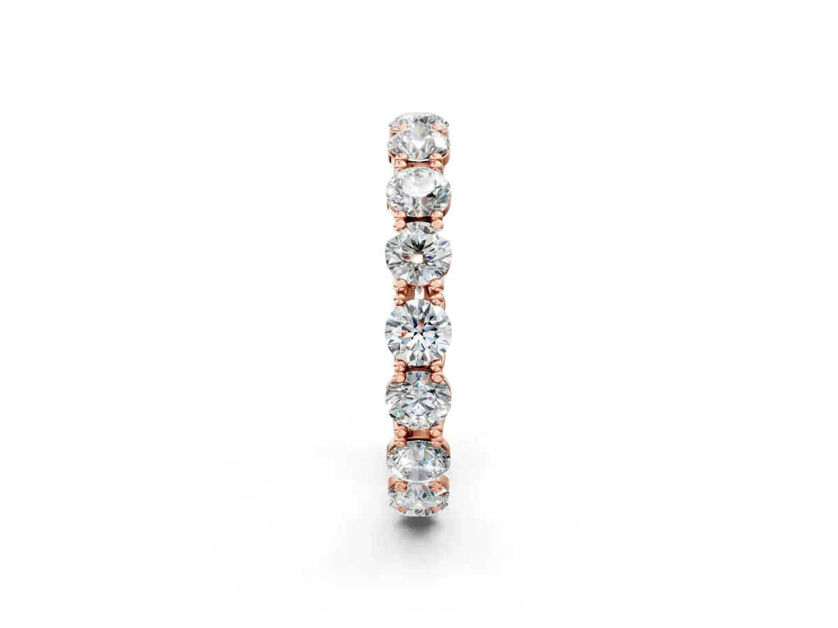 Round Diamond Woven Full Eternity Band Rose gold