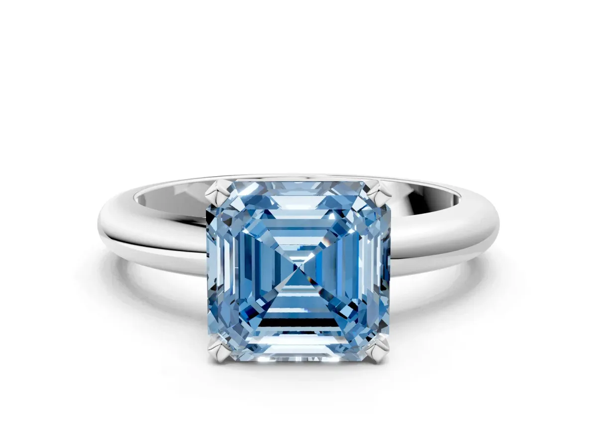 Pavé Round Garnet Twist Band Platinum