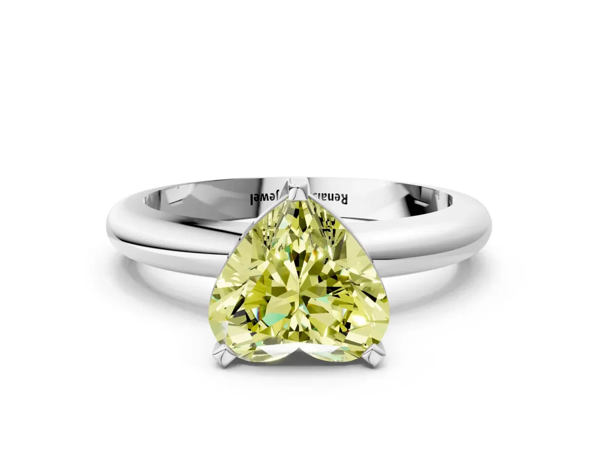 Pavé Round Emerald Twist Band Platinum