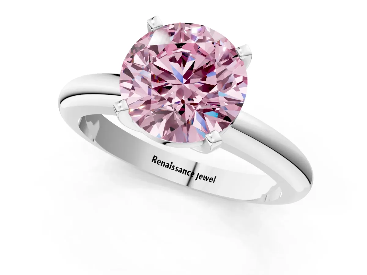 Round Pink Sapphire Leaf Eternity Band with Bezel Setting Platinum