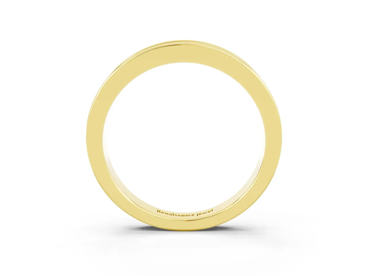 Channel Set Round Amethyst Eternity Band Yellow gold
