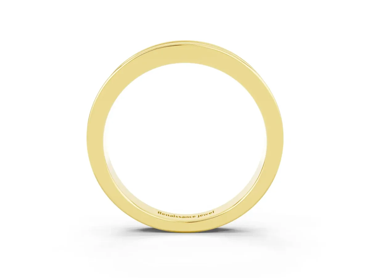 Channel Set Round Peridot Eternity Band Yellow gold