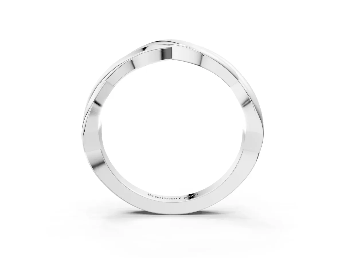 Infinity Twisted Plain Band Silver