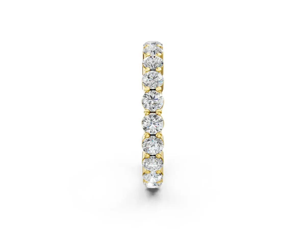 Round Diamond Eternity Band with U-Prong Setting Yellow gold