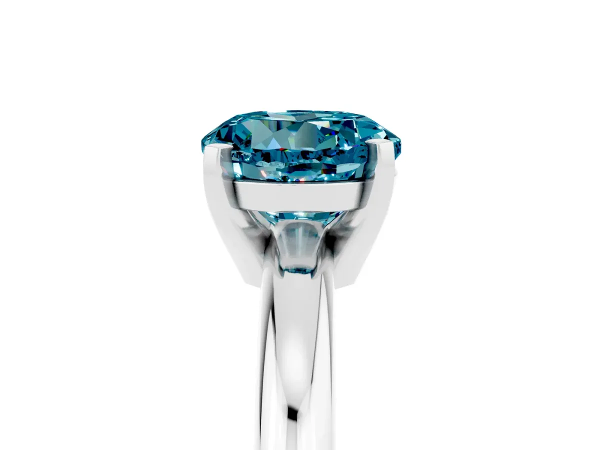 Round Moissanite Leaf Eternity Band with Bezel Setting Platinum