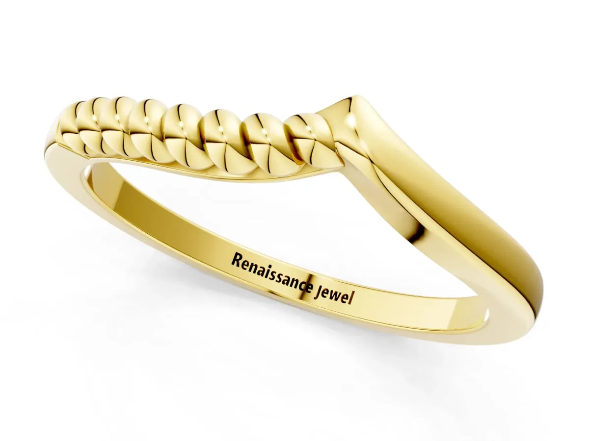 Twisted Solitaire Round Cut Knife Edge Prong Ring Yellow gold
